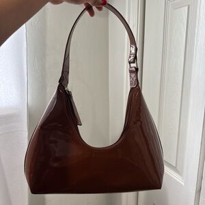 By far- amber Brown Patent Leather Women's Bag